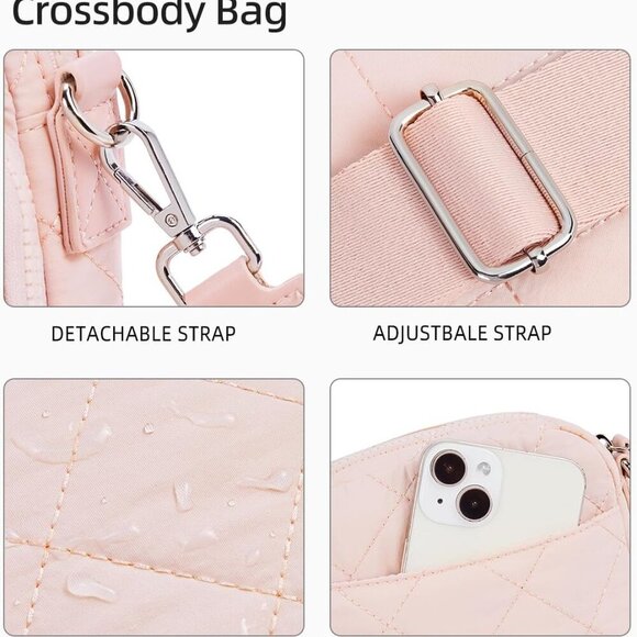 Small Quilted Crossbody Bags for Women Cell Phone Wallet Purse with Card Slots S - Picture 4 of 7